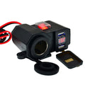 Sleek Black Dual Usb Charger For Motorcycles Suitable For Multiple