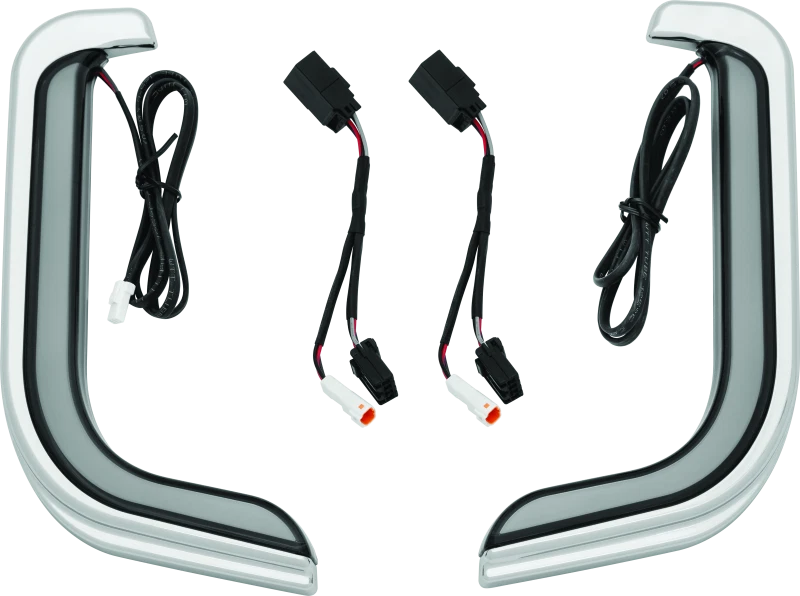 Kuryakyn Tracer Led Fairing Lower Accents Chrome For Harley Davidson