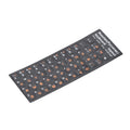 Plastic Russian Standard Keyboard Layout Sticker Orange Letters On