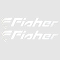 Fisher Boat Brand Decals White Vinyl Stickers by Fisher