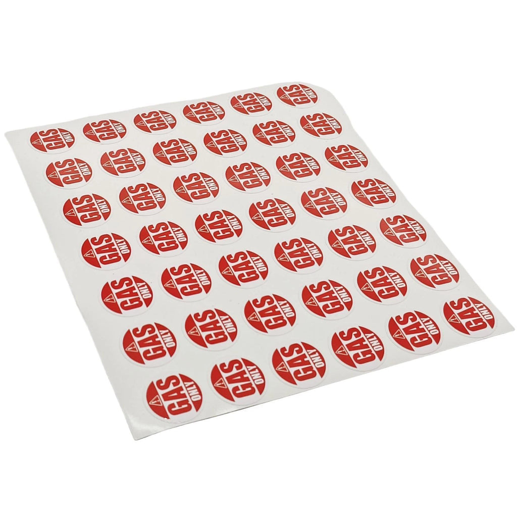 Gas Only Sticker Decal Label for Truck - Weatherproof Vinyl