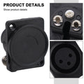 Xlr 3-pin Socket Charging Port/socket Black For Audio Mobility Scooter