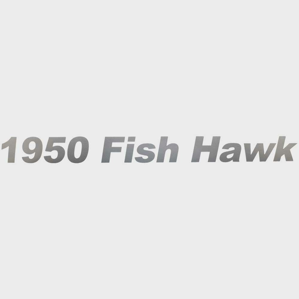 Lund Boat Sticker Decal 1950 Fish Hawk Metallic Silver by Lund