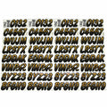 Stiffie Boat Alphanumberic ID Decal WL41 Gold Black by Stiffie