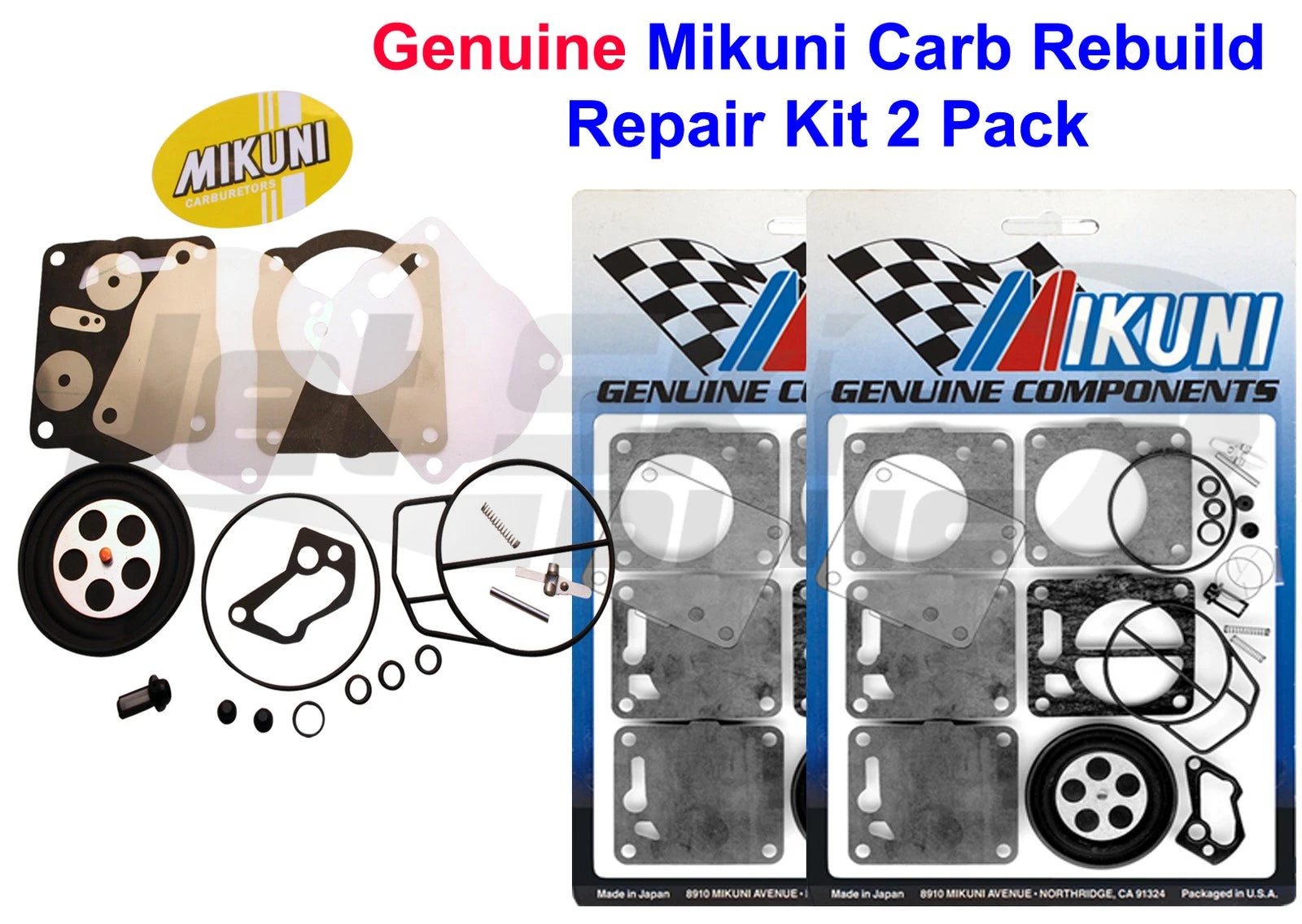 Genuine Mikuni Dual Carb Carburetor Rebuild Kit Yamaha Wave Blaster