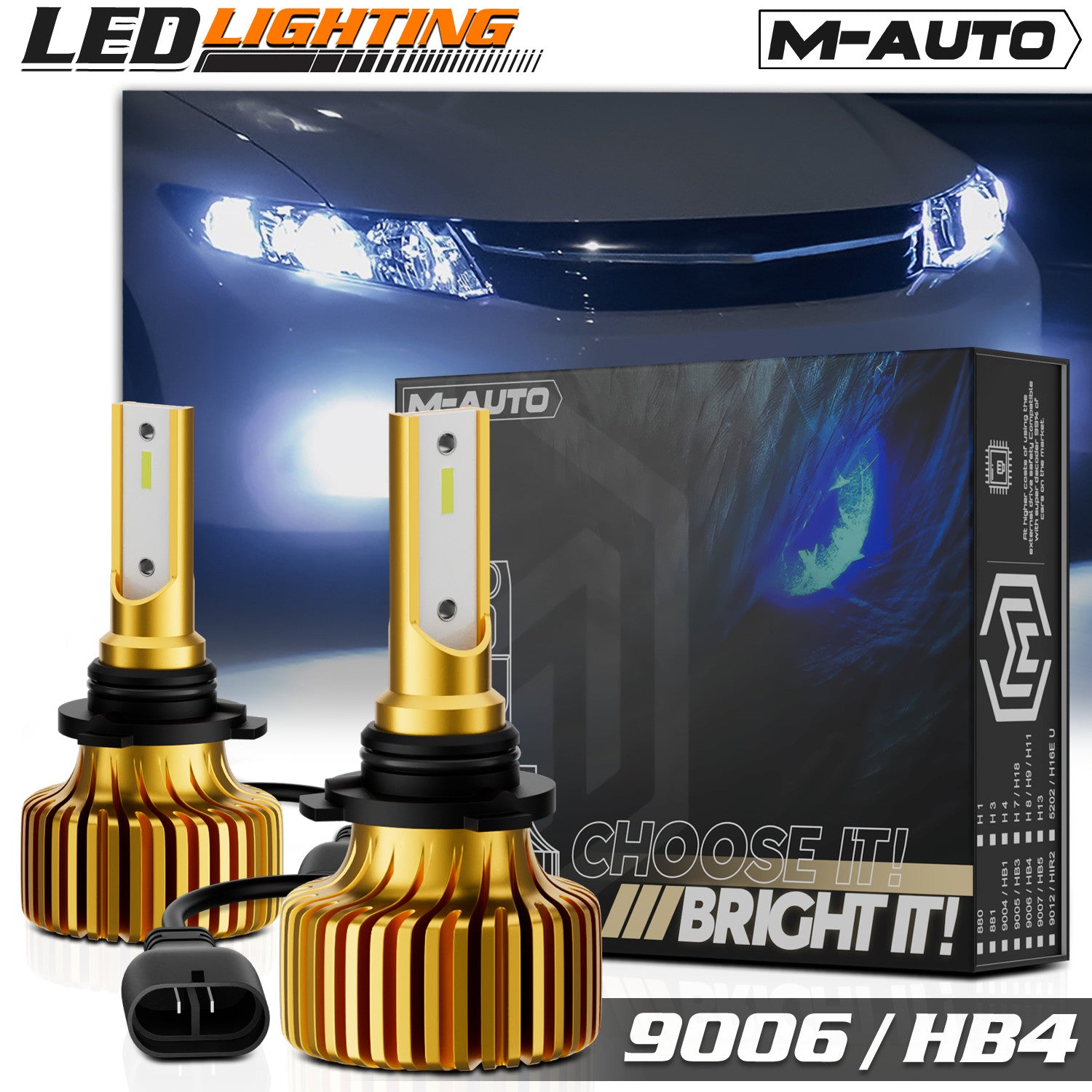 HB4 9006 6500K LED Headlight Bulb Hi/Low Beam