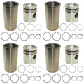 (4) Early Piston Liner Kits 4.250" Bore Fits John Deere Tractors
