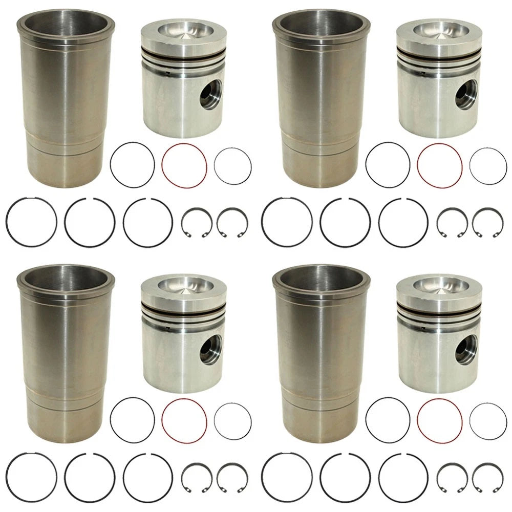 (4) Early Piston Liner Kits 4.250" Bore Fits John Deere Tractors