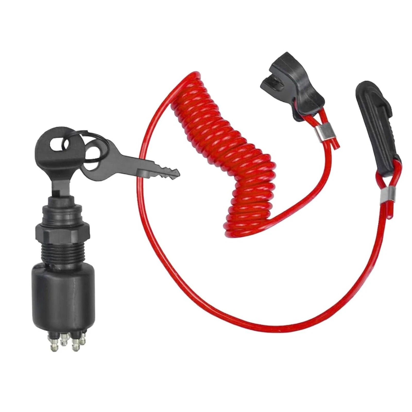 Ignition Switch Key w/Lanyard for Johnson/OMC/Evinrude Boat 40-200HP