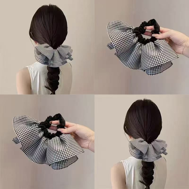 Hair Scrunchies Polka Dot Lace Design
