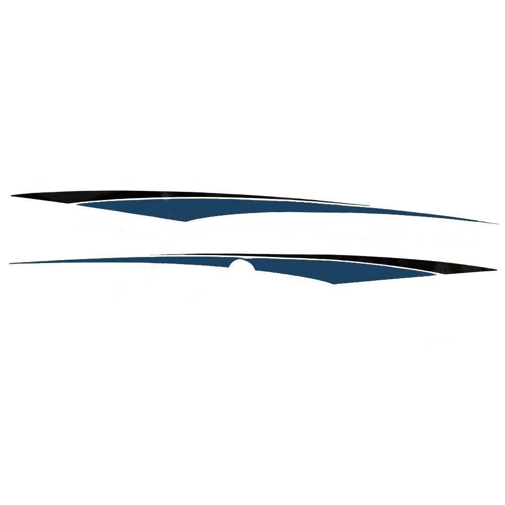 Tracker Boat Graphic Decal Stickers | 85 x 5 1/2 Inch Blue (Set of 2)O
