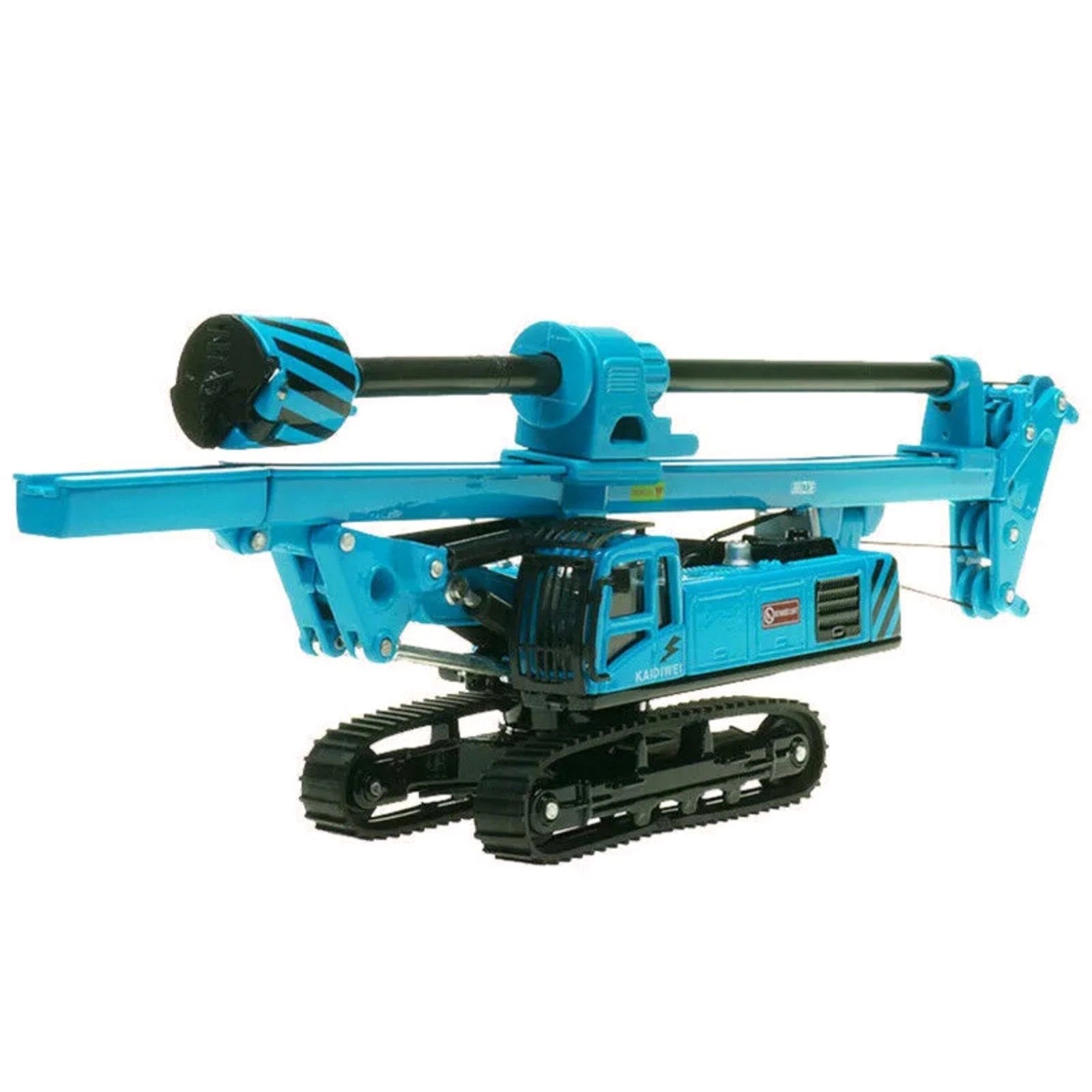 Blue 1/64 Alloy Rotary Drilling Rig Crawler Excavator Vehicle