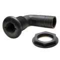 Black Plastic 90 Degree Boat Thru Hull Connector