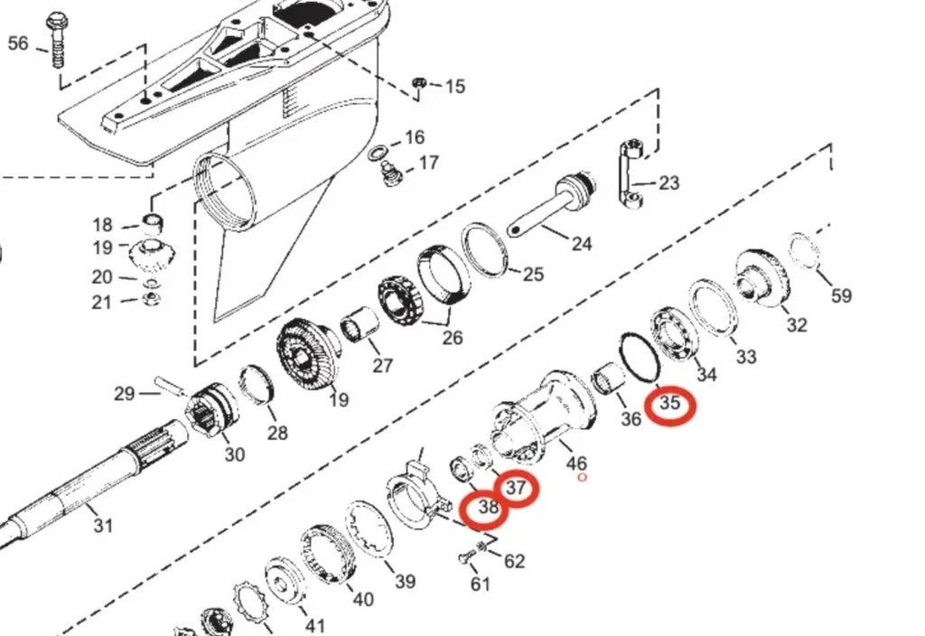 Gearcase Unit Kit – MerCruiser MR/Alpha One