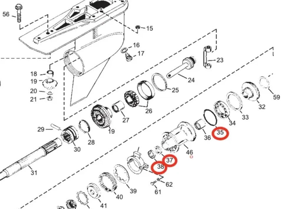 Gearcase Unit Kit – MerCruiser MR/Alpha One