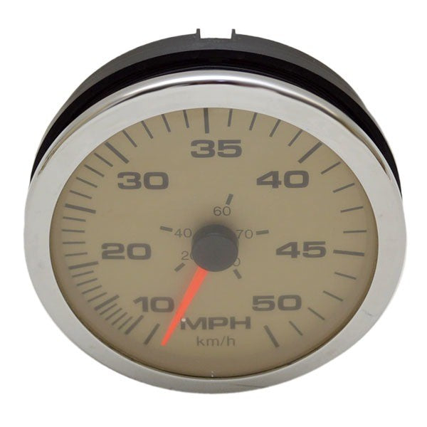 Speedometer Gauge Medallion Oversized Tan Silver by Medallion