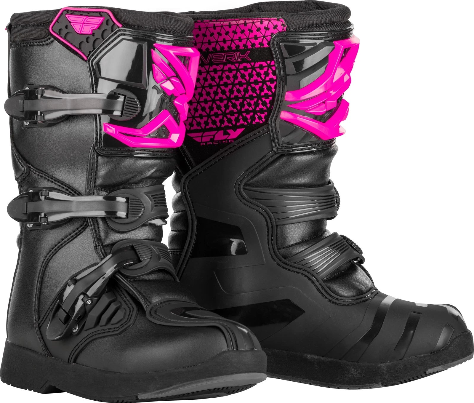 Fly Racing Youth Maverik Offroad Boots Pink/black Us 1 For Kids