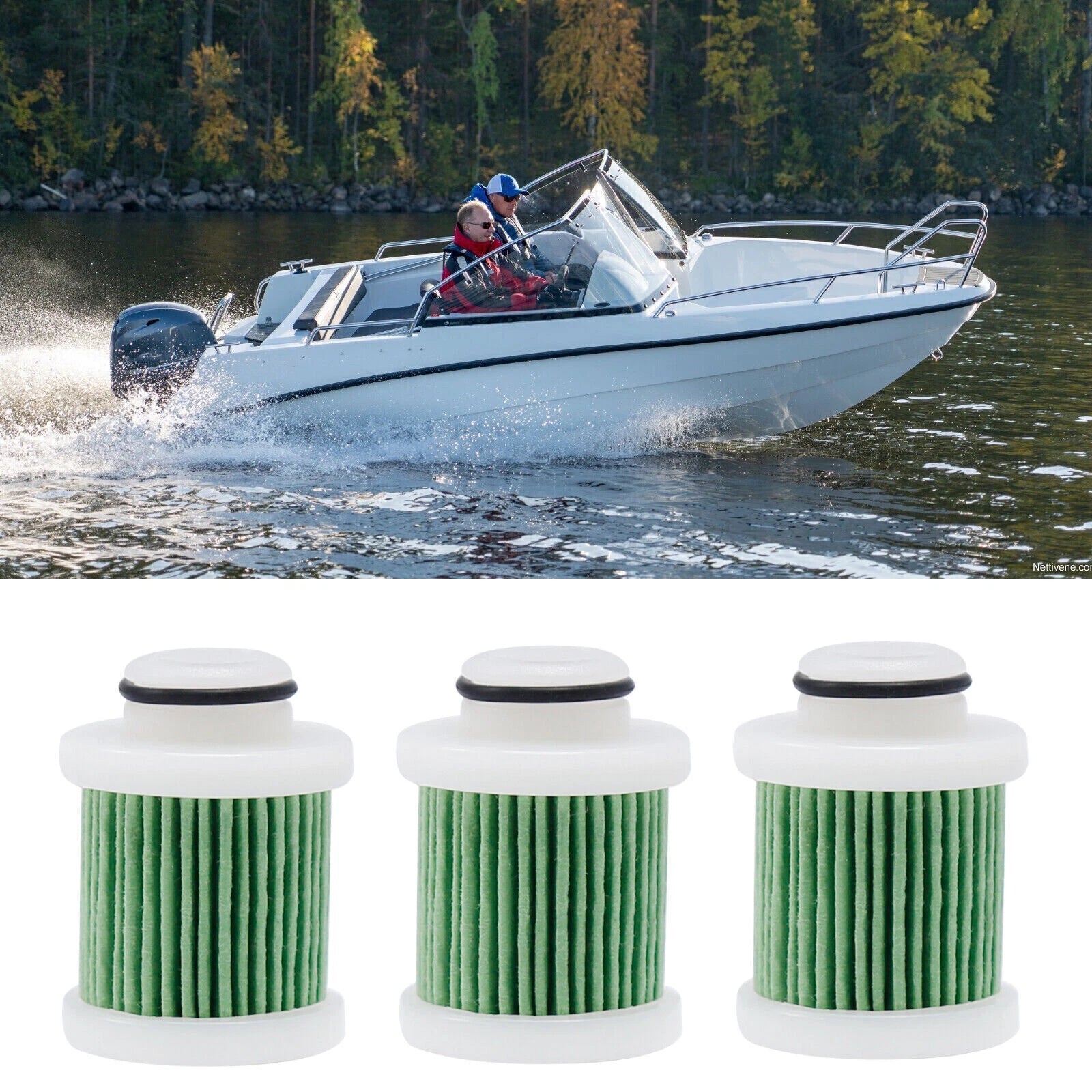 3pcs Fuel Filter for Yamaha Outboard F20-F130