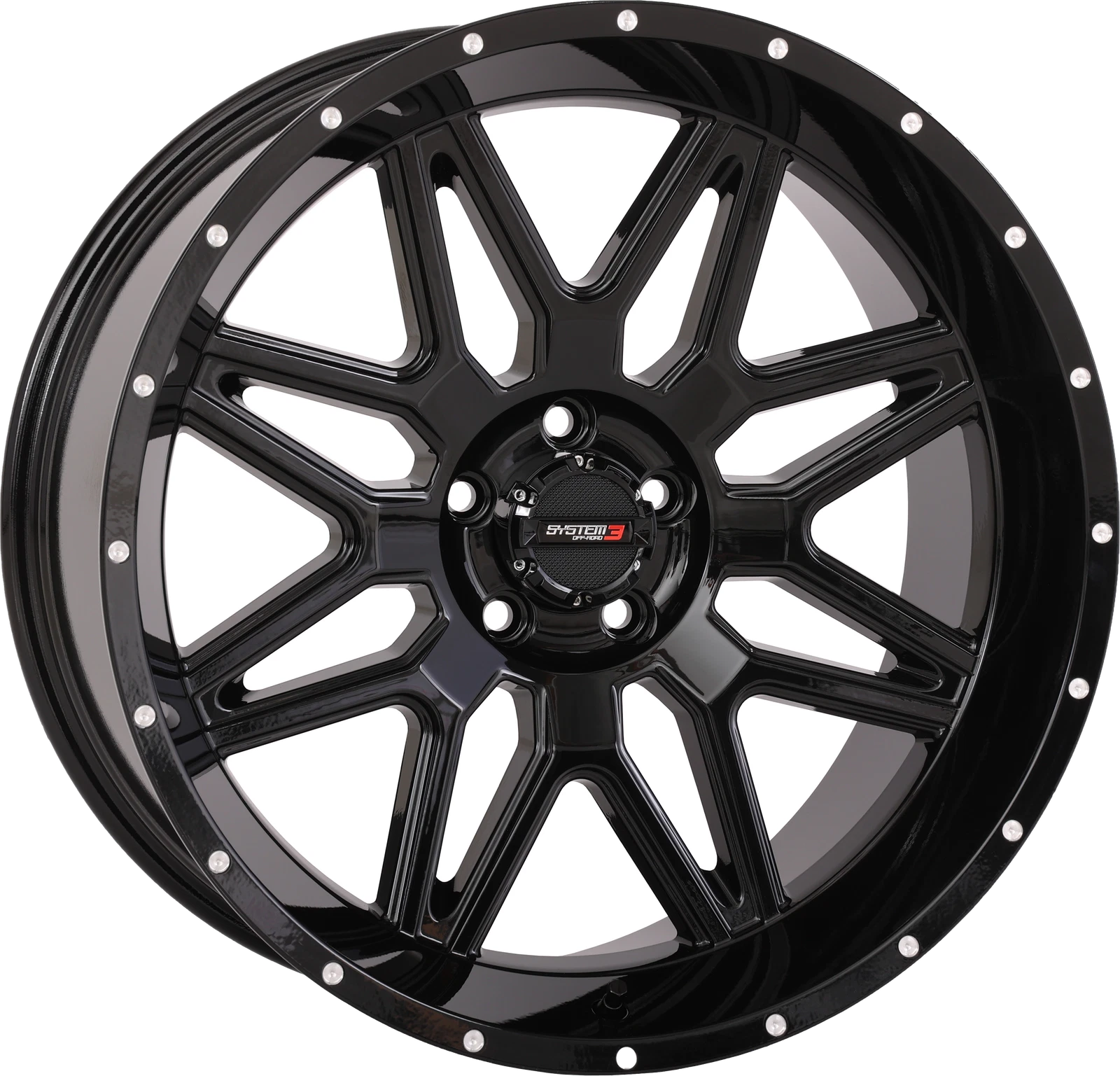 System 3 St7 Wheel 20x9 5+4 (0mm) For Atv/utv With Beadlock, Gloss