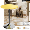 Yellow Adjustable Height Pub Bar Table