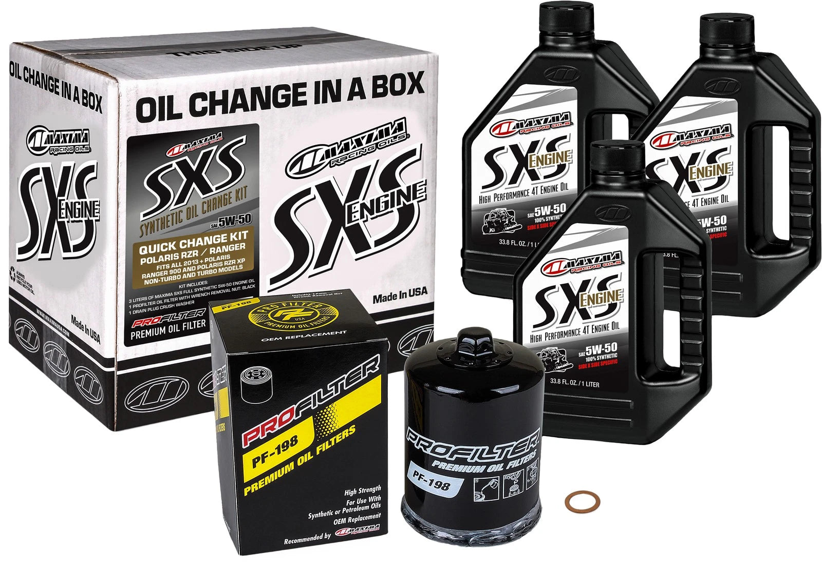 Maxima Sxs Oil Quick Change Kit 5w50 For Side-by-side Engines
