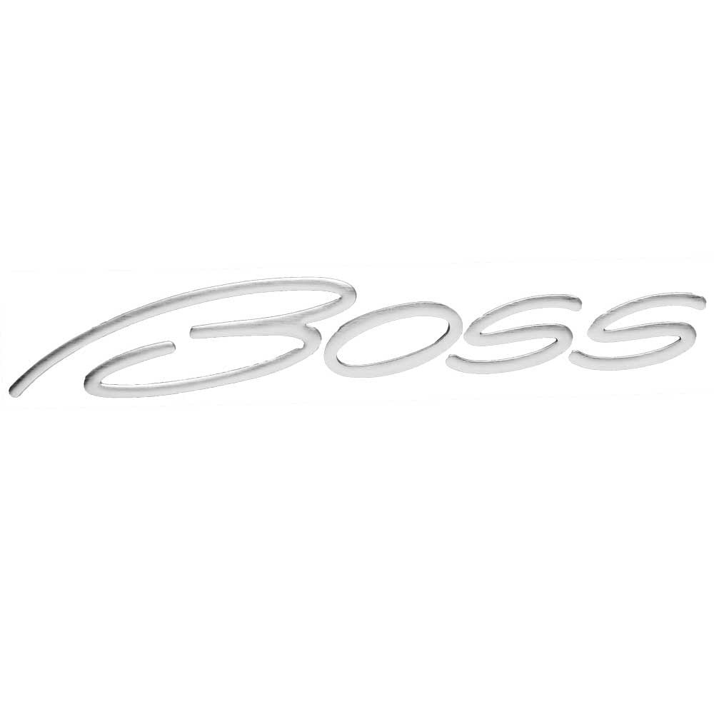 Raised Decal Baja Boss 13 1/2 x 2 3/4 Inch Silver by Baja