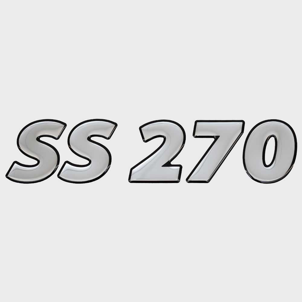 Raised Decal Lowe Boat SS270 Silver Black by Lowe