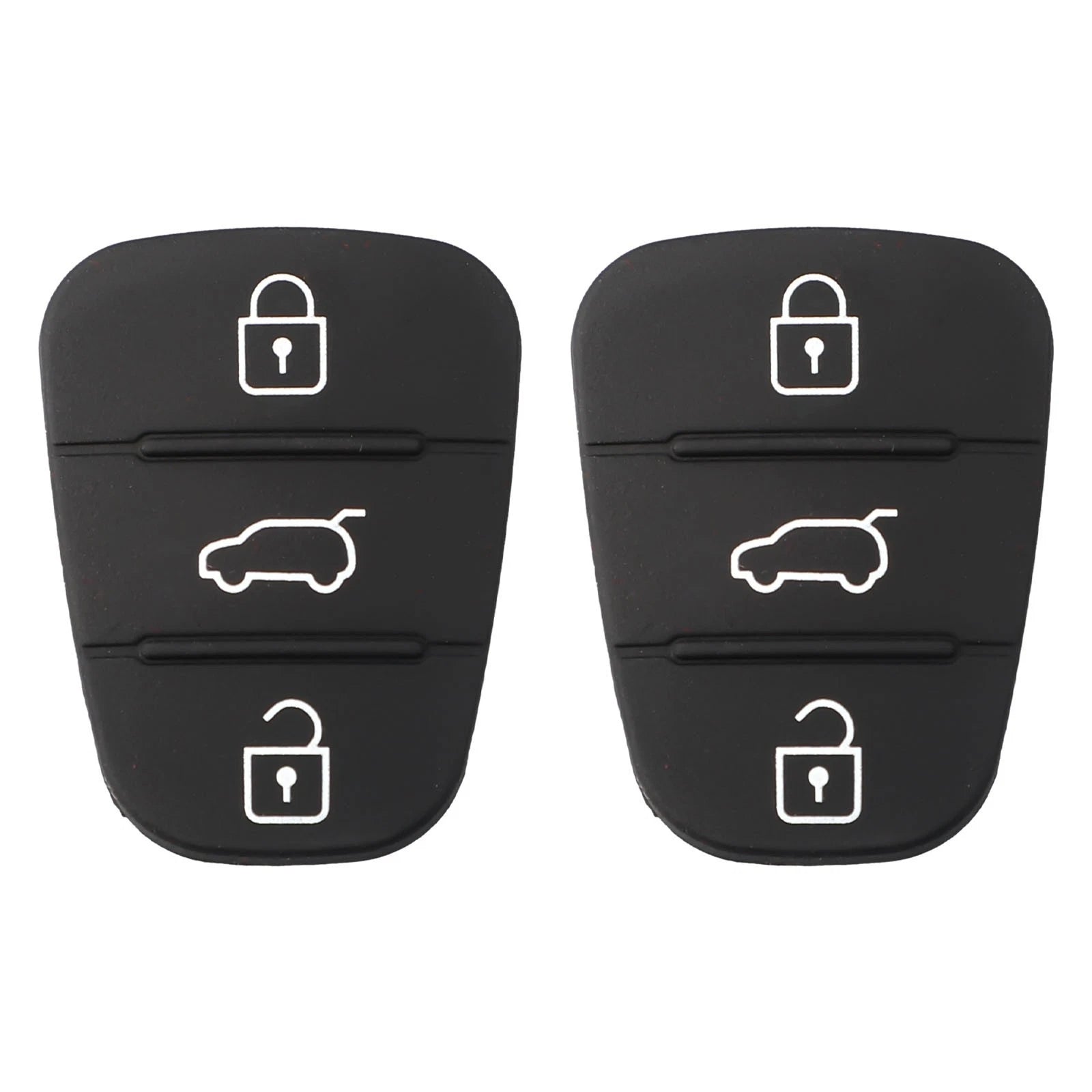 2x Remote Car 3 Buttons Key Fobs Case Rubber Shell Black For Hyundai