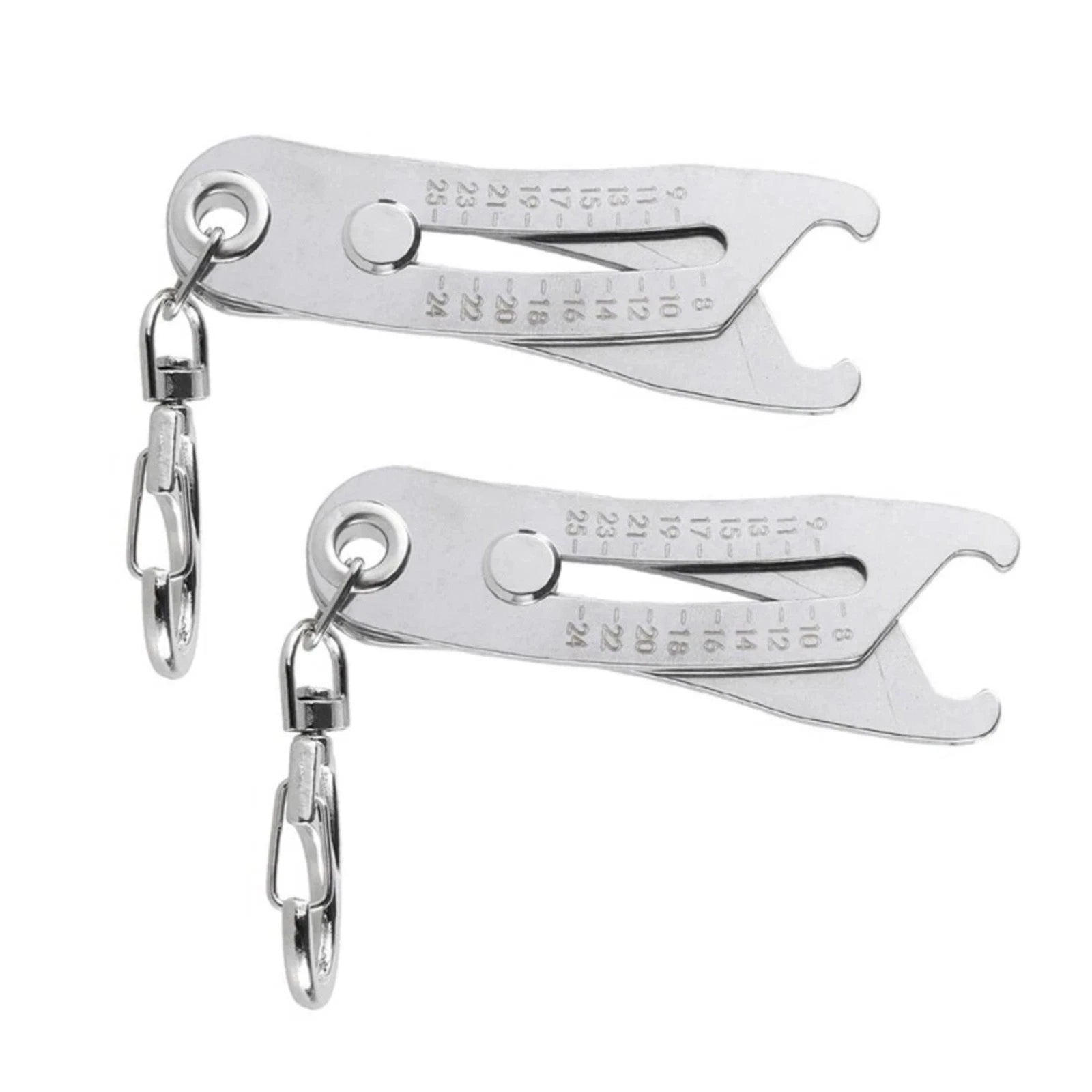 Stainless Steel Bolt Size Identifier - Thread Gauge With Keychain
