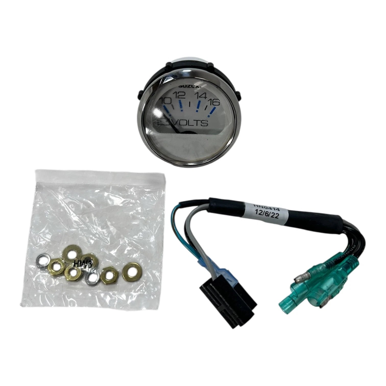 Suzuki 990c0-80106, Marine White Volt Meter 2'' | Hook & Hull Co