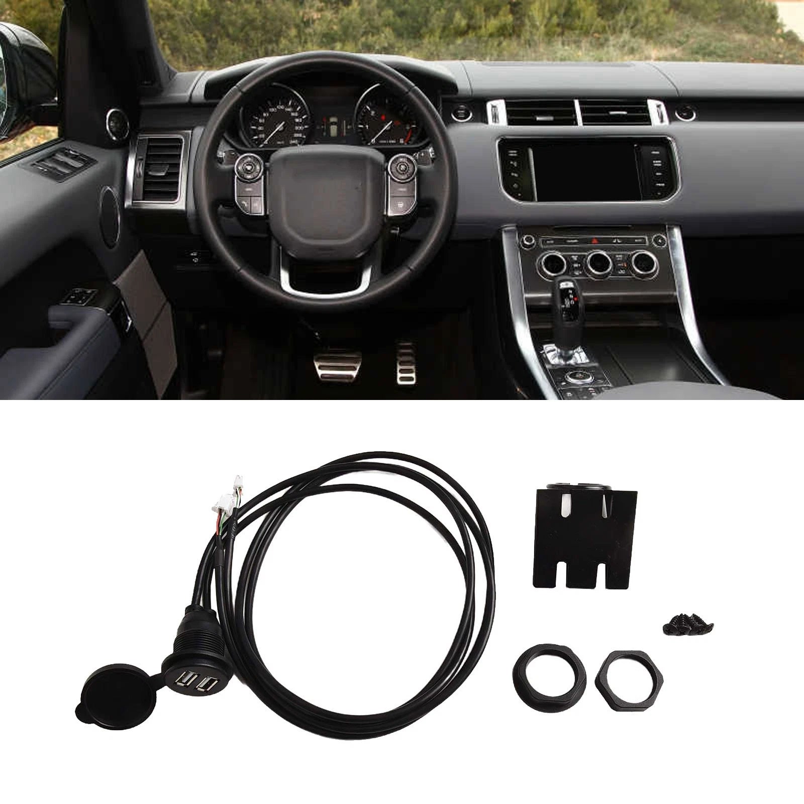 Convenient Flush Mount Car Dual Usb For Port Panel Adapter 145cm