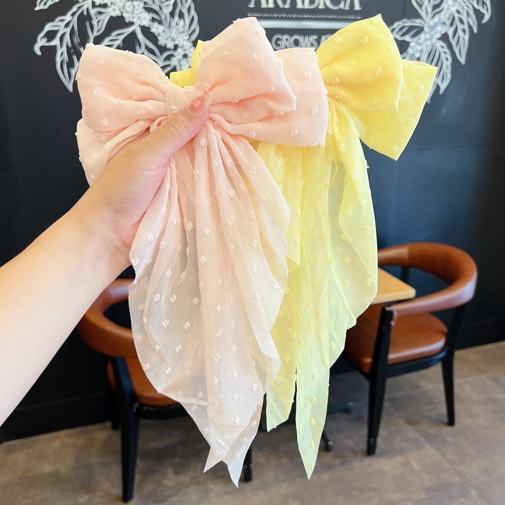 Large Bow Clip Soft Fabric for Weddings