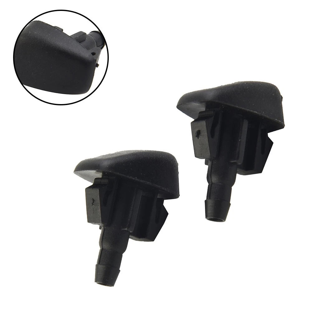 2pcs Windshield Wiper Washer Nozzle Abs Plastic Aftermarket