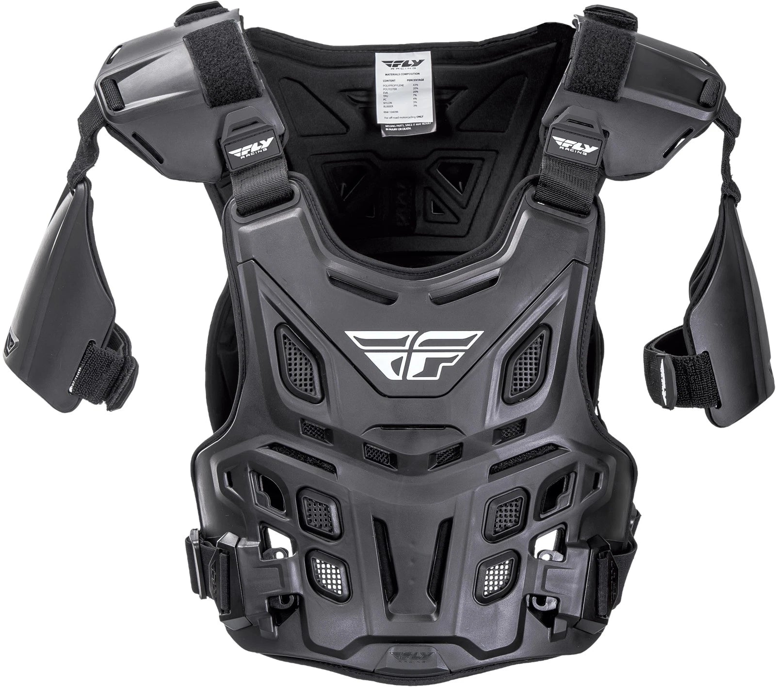 Fly Racing Ce Revel Offroad Roost Guard Black For Offroad Motorcycle