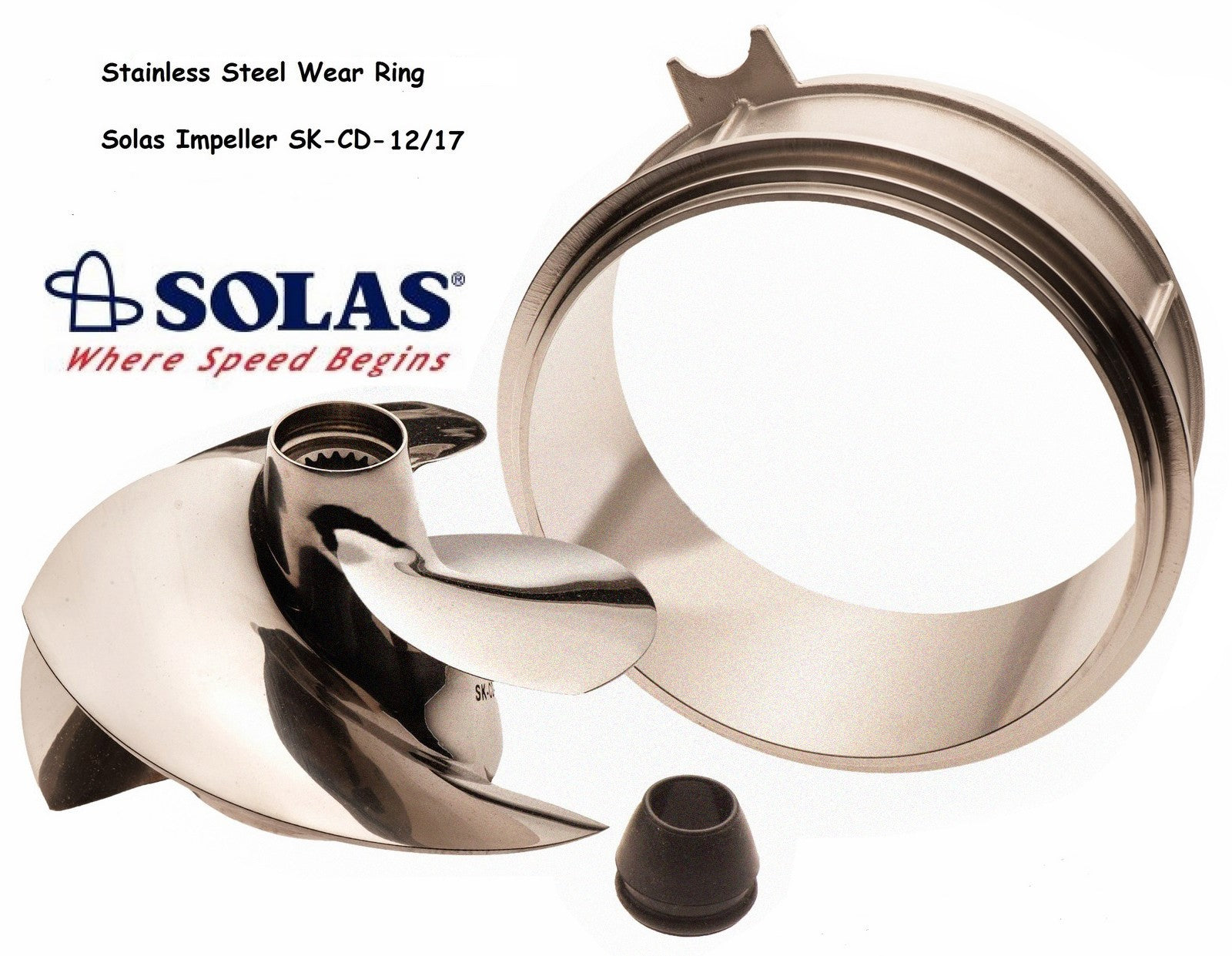 Solas Sea Doo Spark Impeller & Stainless Wear Ring by Solas
