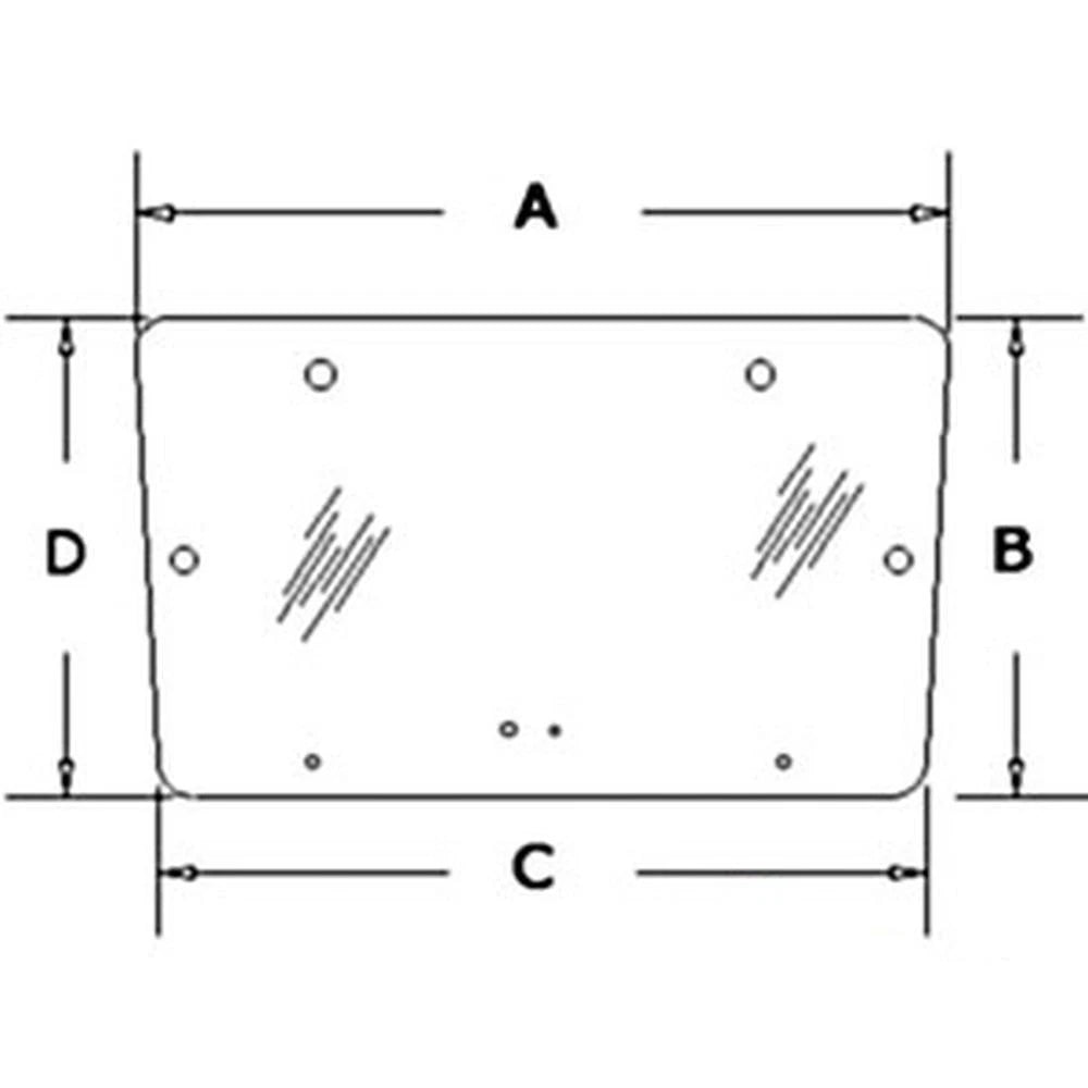3477716m1 Upper Rear Window Fits Massey Ferguson 342 350 352 355 390