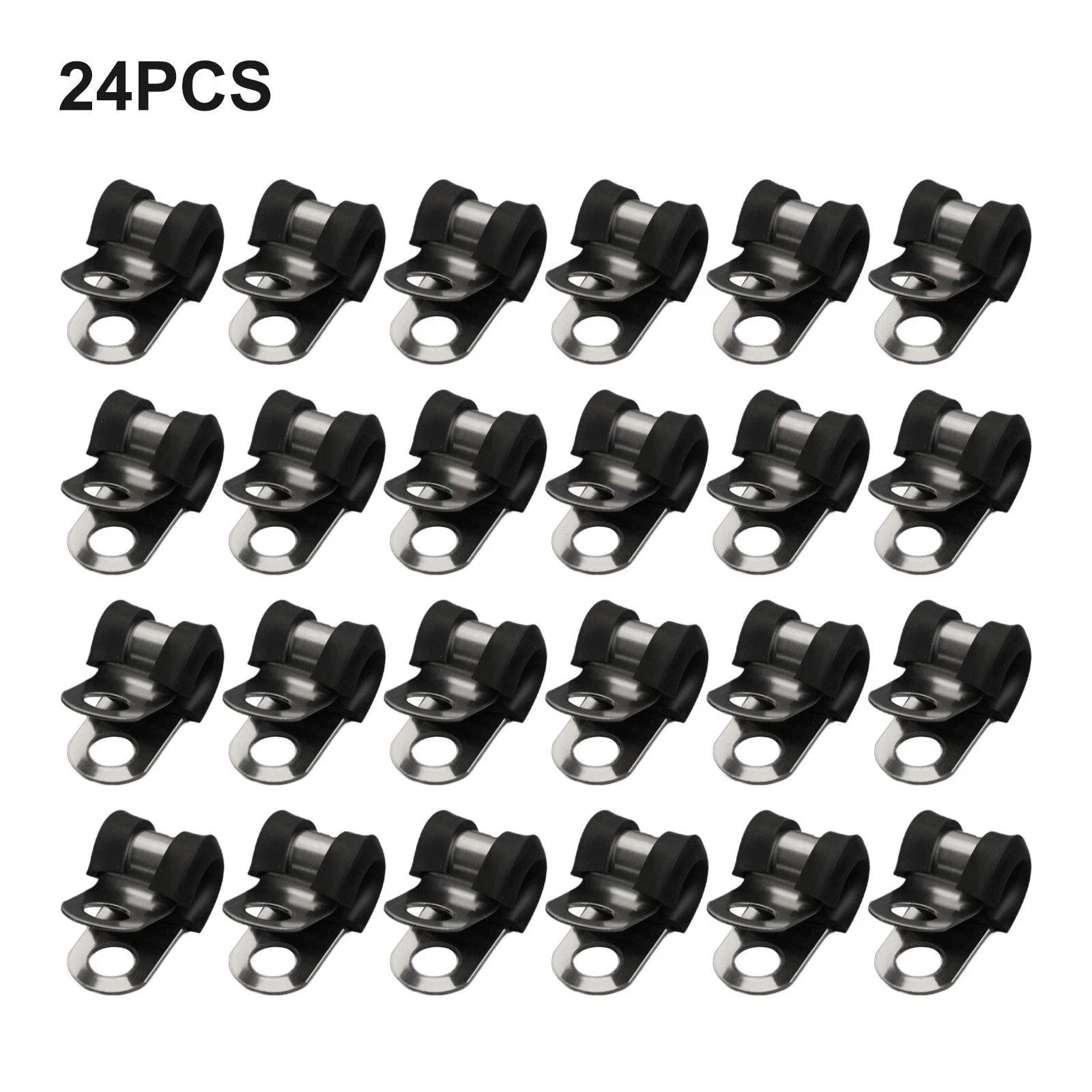 Sturdy Brake Tube Clips Rubber Lined P Clips 316 24pcs Set Precise Fit