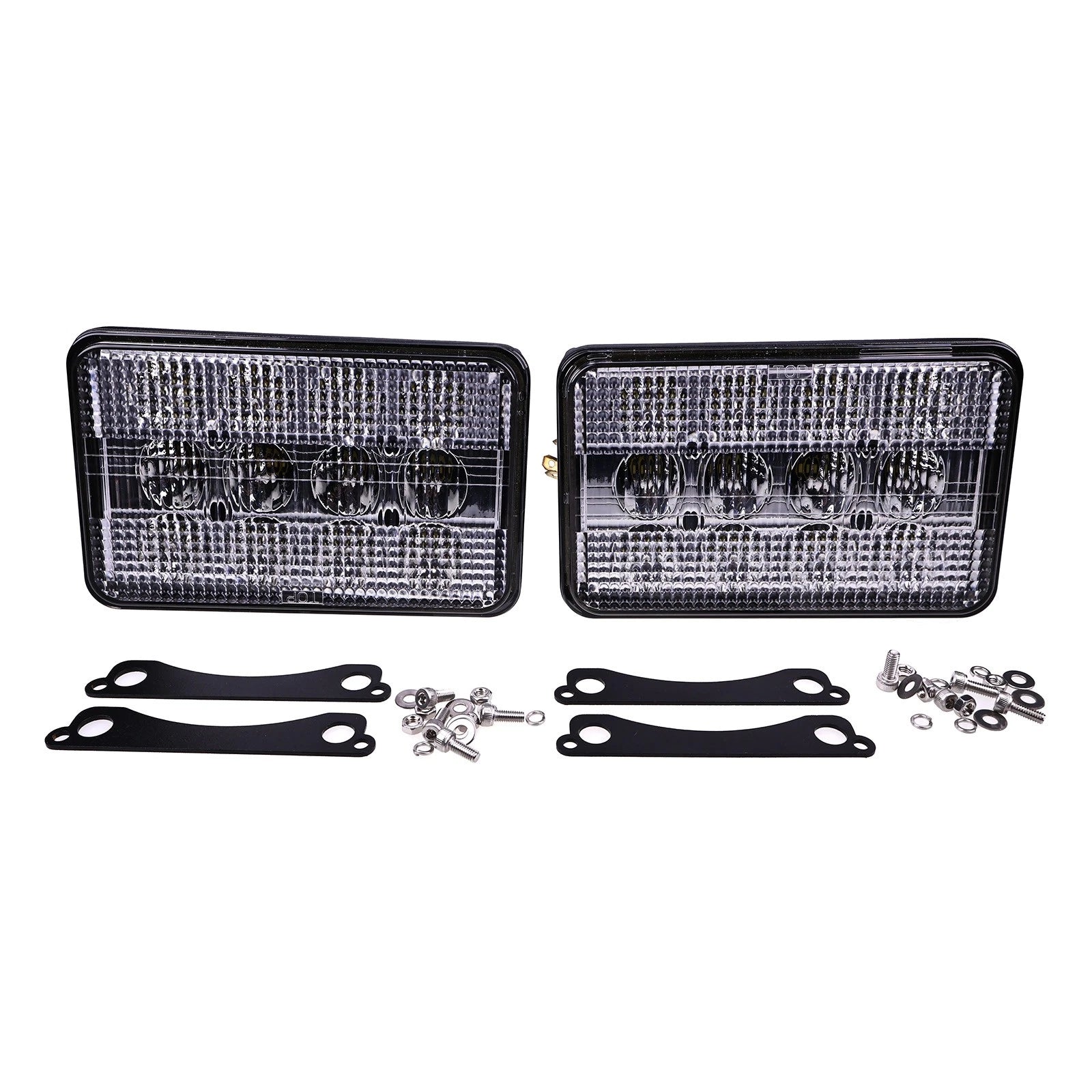 2x Led Headlight Al75338 For John Deere 5105 5210 5510 6010 6205 6310