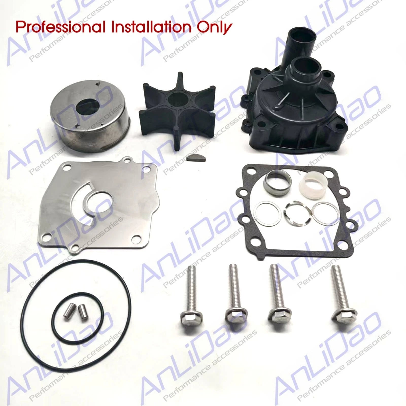 Fit Yamaha 150 175 200 250 Water Pump Impeller Kit & Spacer Collar