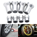Car Tyre Valve Stem Stem Cap Tire Valve 4pcs Chrome Hexagon Cap