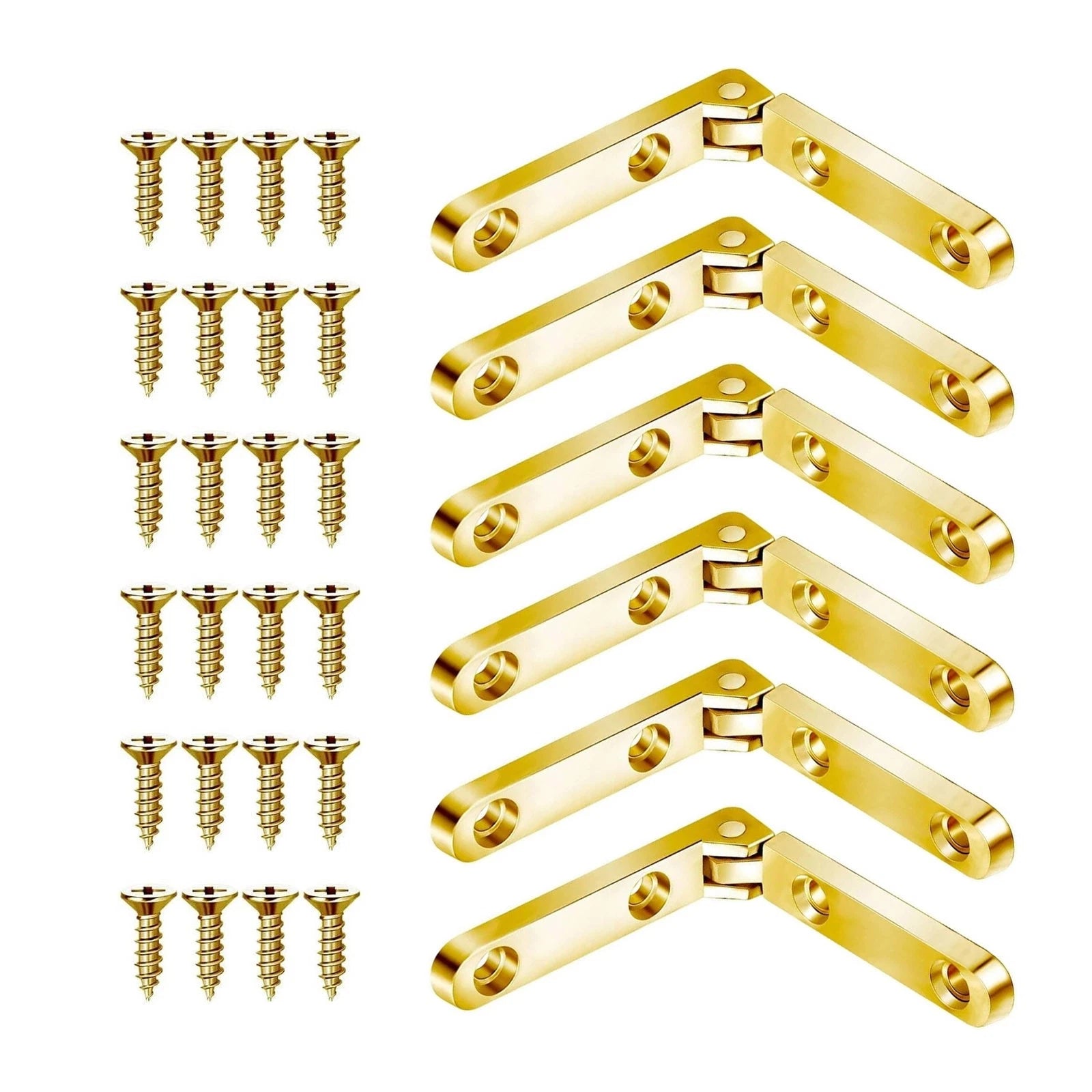 6 Set Zinc Alloy, Thicker And Firm Small Hinges With Screws For Face