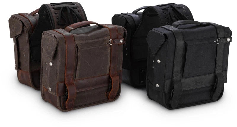 Burly Brand Throw-over Saddlebag Dark Oak With Roll Top & Adjustable