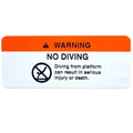 Lowe Boats Warning Decal Sticker No Diving by Lowe