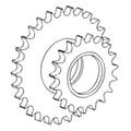 Feeder House Drive Chain Idler Sprocket Fits 9500sh 9510sh 9550sh