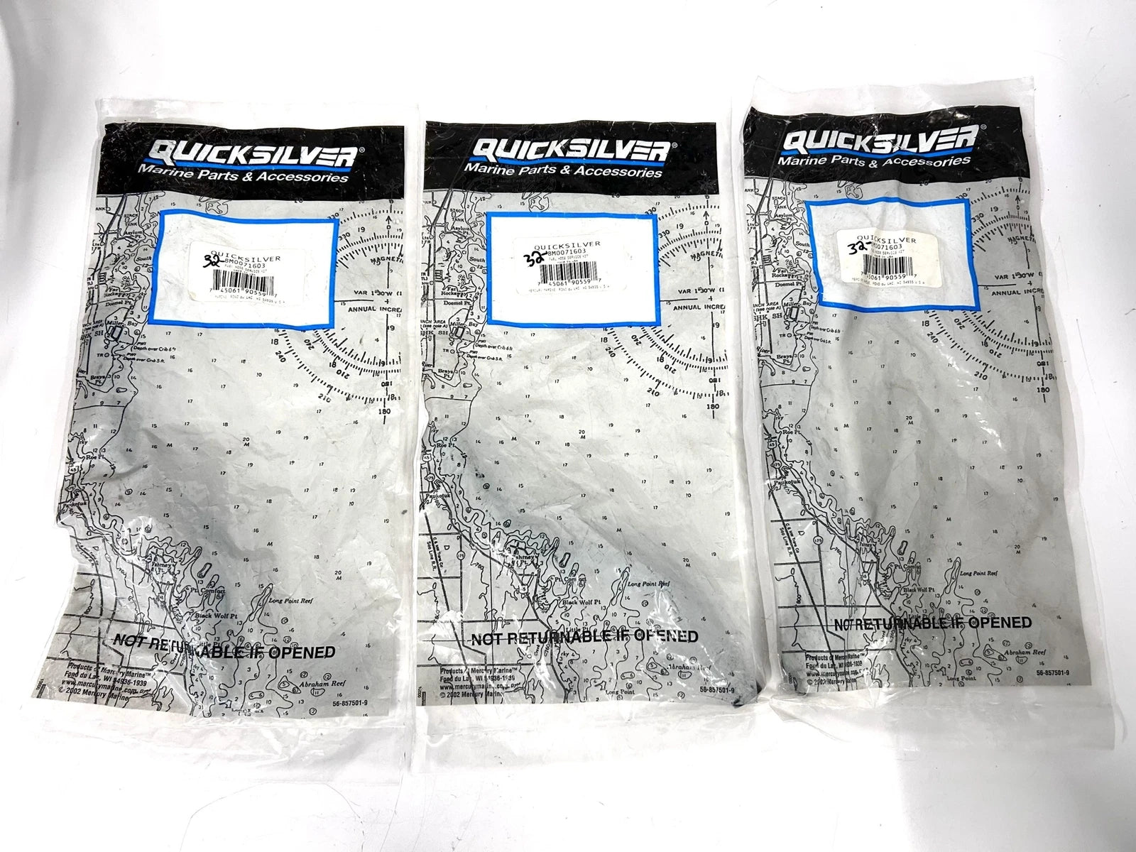 '-New- Quicksilver 8m0071603 , Fuel Hose Service Kit - 3 Pack