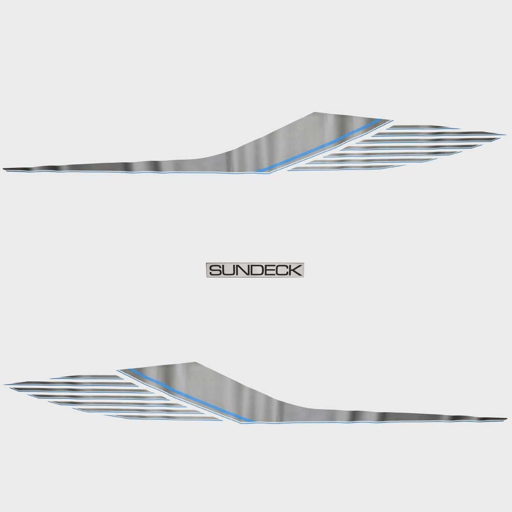 Sea Ray Boat Graphic Decals 3158603 | 220 Sundeck Gray Blue (Set of 3)