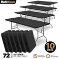 10 Pack 6 FT Folding Plastic Dining Tables