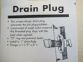 Nylon Drain Plug for Boats - Fits 1 Inch Diameter Holes