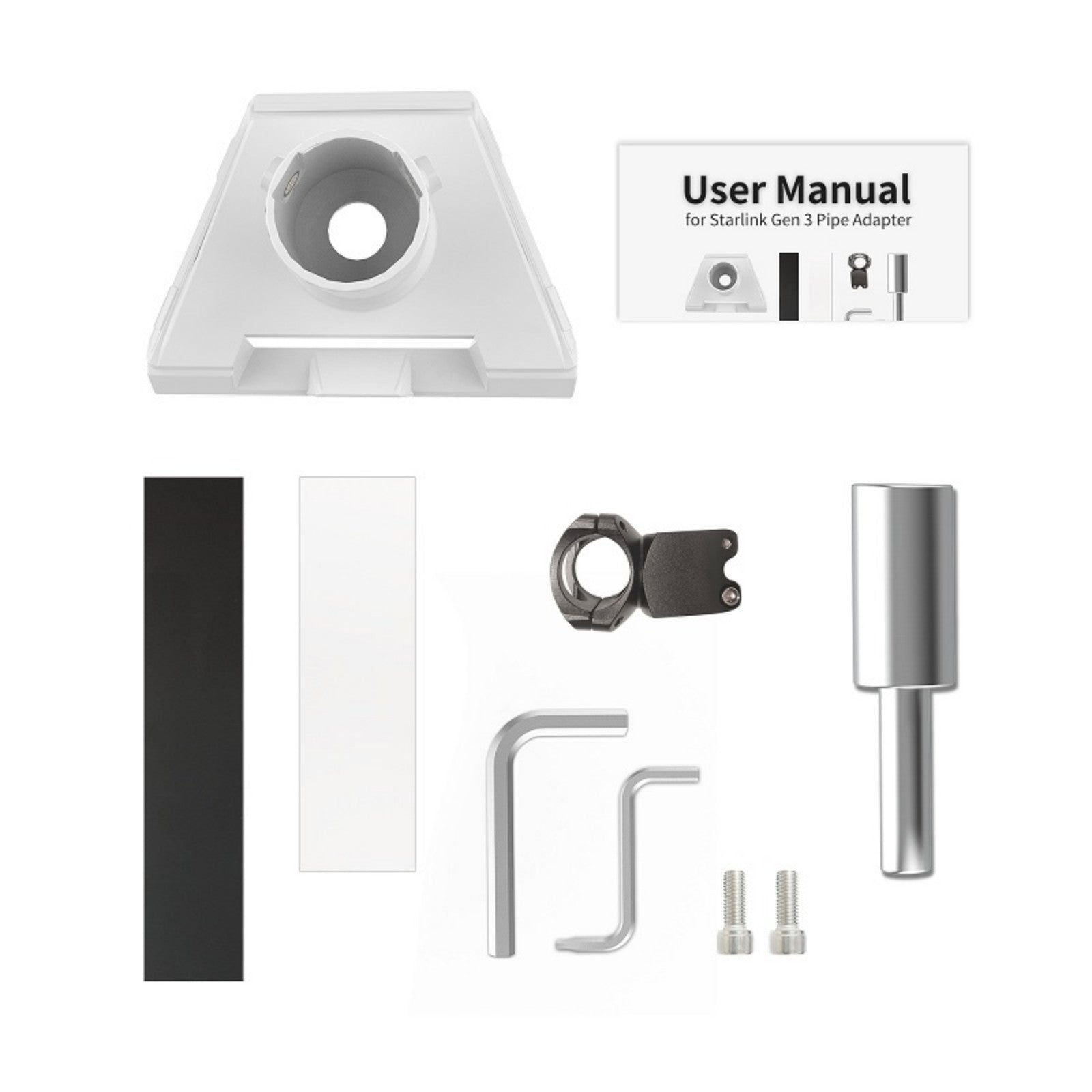 Starlink Gen 3 Mount Kit for RV Yacht Camping Ladder Roof Pole Bracket