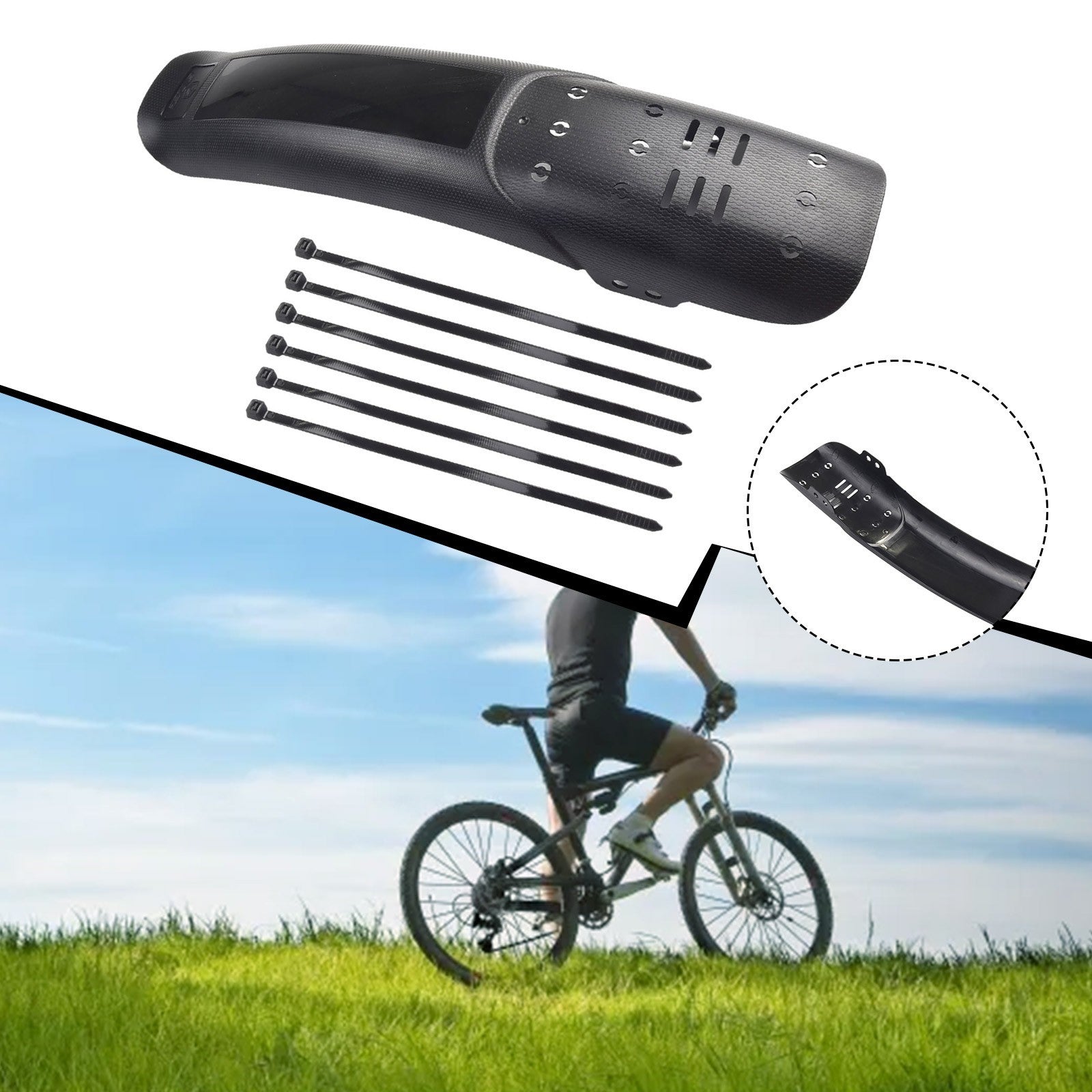 Lightweight Bike Mudguard 365x80mm